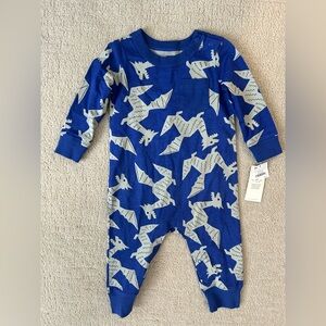 NWT Tea Collection boys long sleeve dragon romper 9-12months